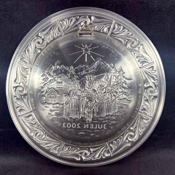 A. Holthe Norway Pewter Julen 2002 Christmas Plate "Lucia" 30th EditionBox - Picture 4 of 16